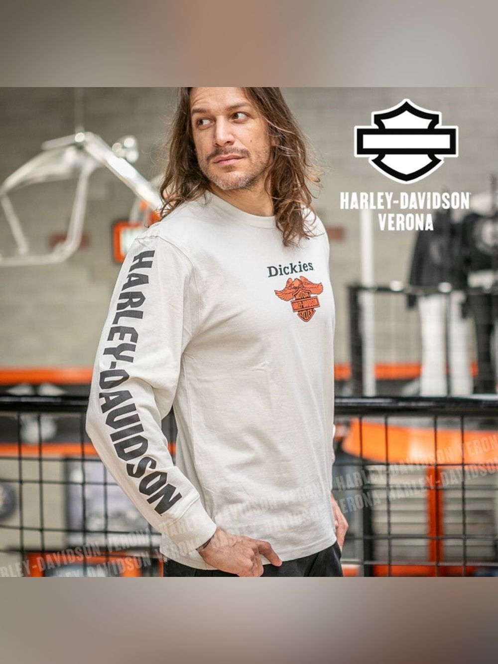 Dickies x Harley-Davidson Heavyweight Long Sleeve Eagle Tee